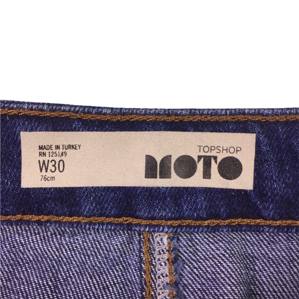 Topshop Moto denim skater style skirt Sz 30 waist - Picture 3 of 6